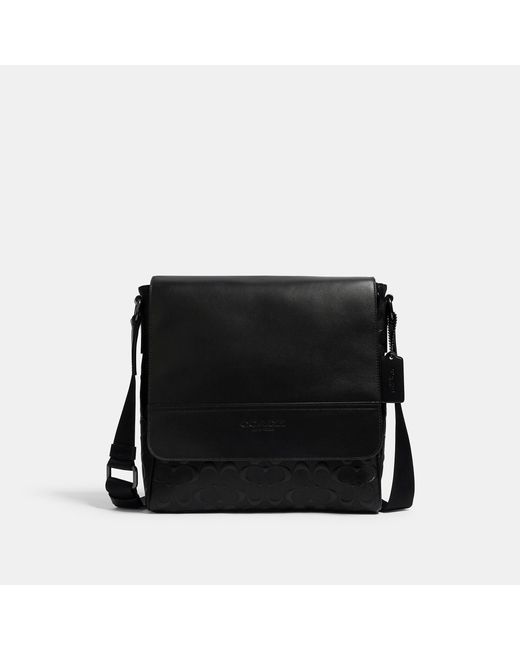 Coach Outlet Houston Map Bag In Signature Leather in Black for Men Lyst