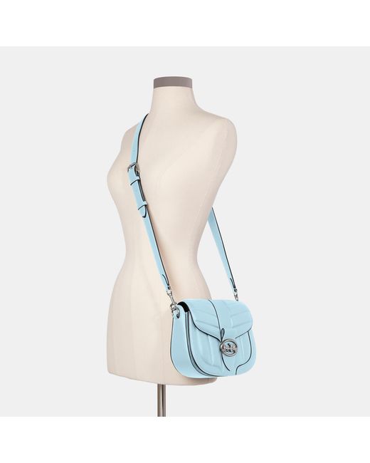 Coach Outlet Georgie Saddle Bag With Quilting in Blue | Lyst