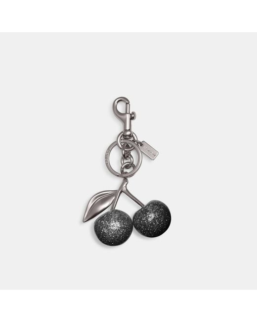 COACH White Cherry Bag Charm