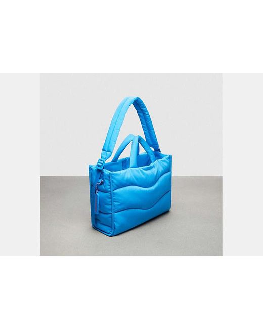 COACH Topia Loop Tote With Wavy Quilting in Blue | Lyst