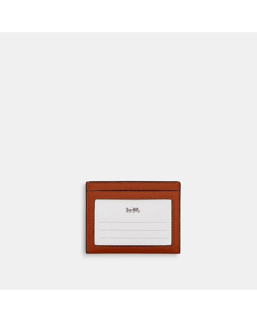COACH Brown Slim Id Card Case for men