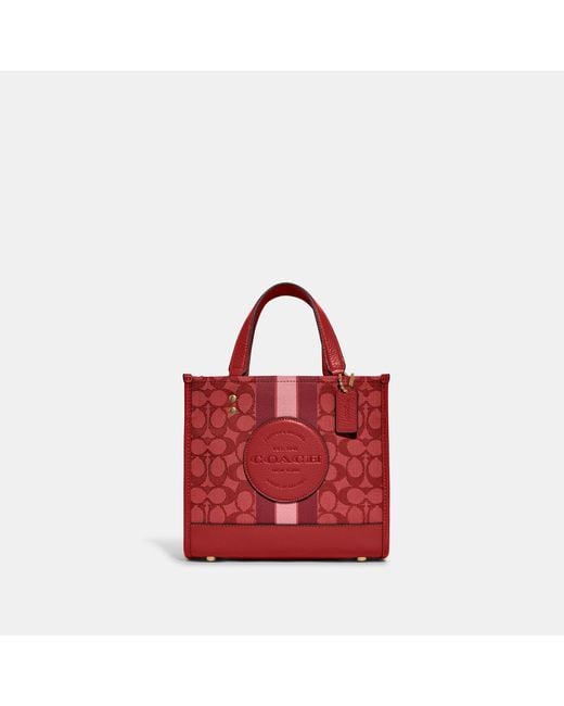 COACH Red Dempsey Tote 22