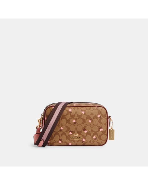 COACH Jes Crossbody Bag In Signature Canvas With Heart Floral Print Lyst