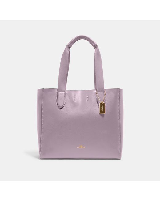 COACH Purple Derbytote Bag
