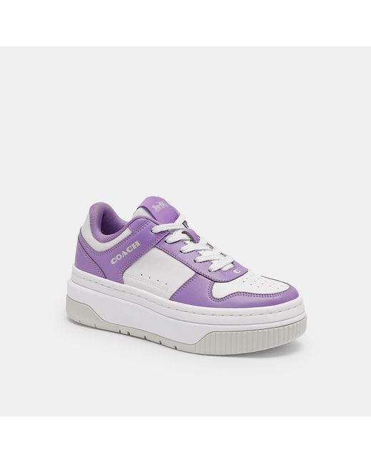 COACH Purple Platform Sneaker