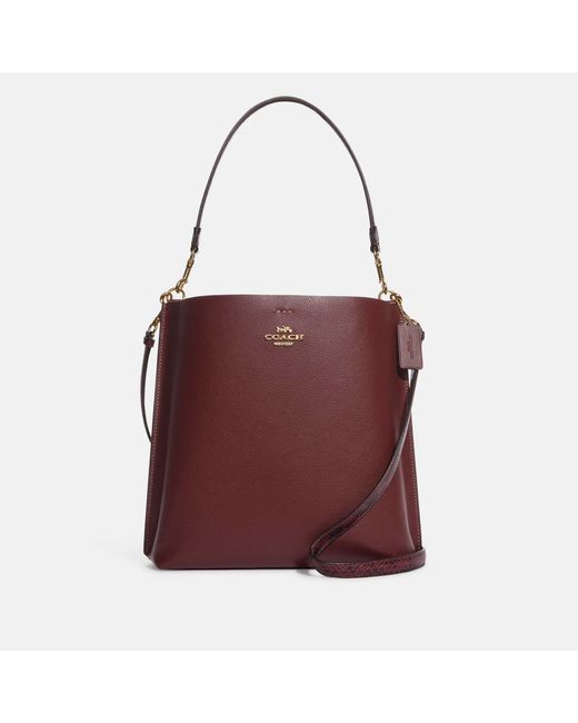 Coach Outlet Leather Mollie Bucket Bag In Red Lyst 8918