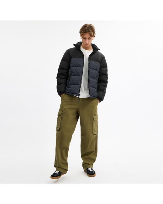 COACH Black Signature Down Jacket for men