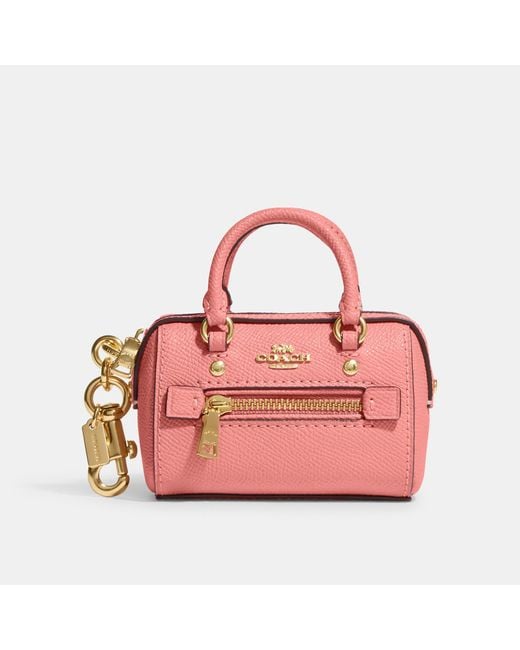 Coach Outlet Pink Mini Rowan Satchel Bag Charm