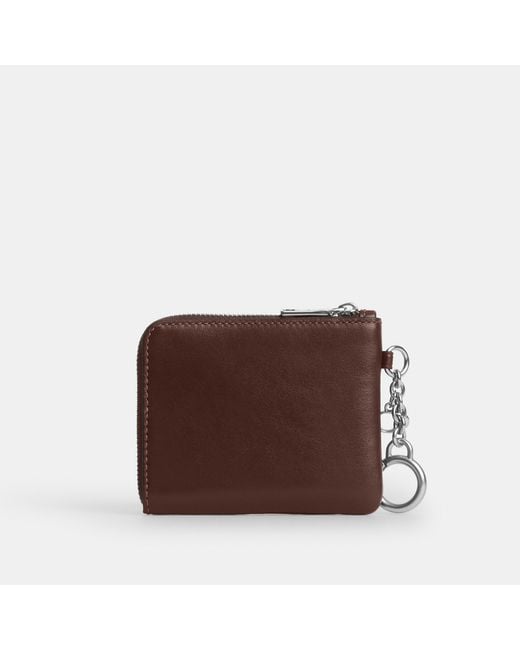 COACH Brown Small Corner Zip Wallet