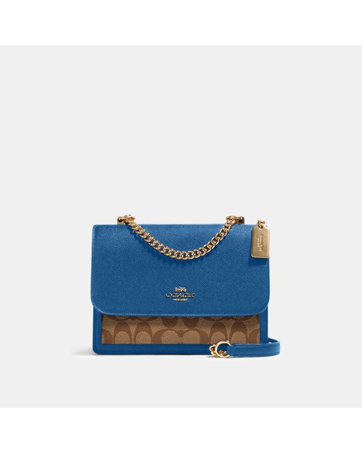 COACH Klare Crossbody Bag In Signature Canvas in Blue Lyst