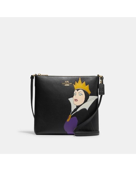 Coach Outlet Leather Disney X Coach Rowan File Bag With Evil Queen Motif in Black Lyst