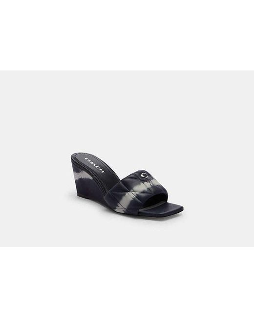 COACH Black Emma Wedge With Tie Dye