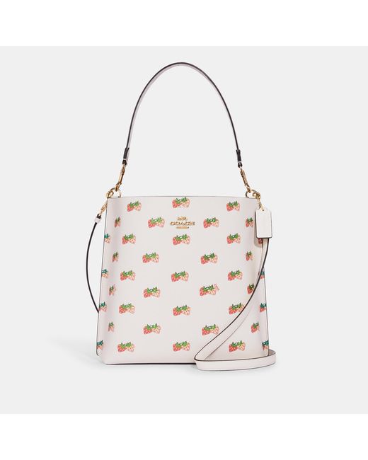 Coach Outlet Multicolor Mollie Bucket Bag With Strawberry Print