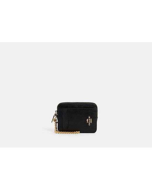 COACH Black Zip Card Case