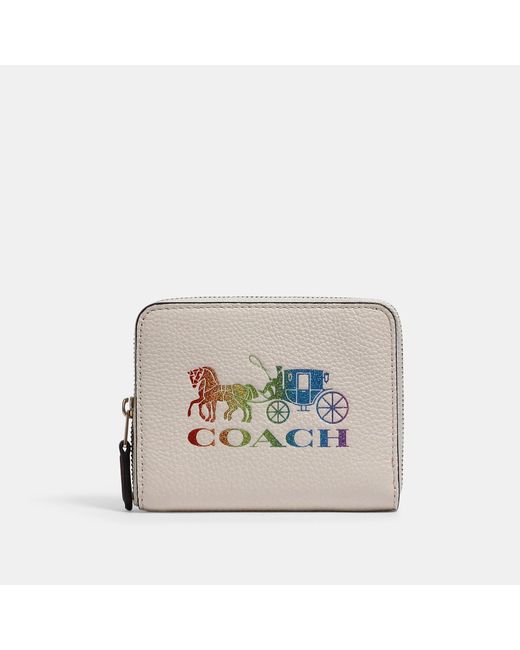 COACH Small Zip Around Wallet With Rainbow Horse And Carriage Lyst