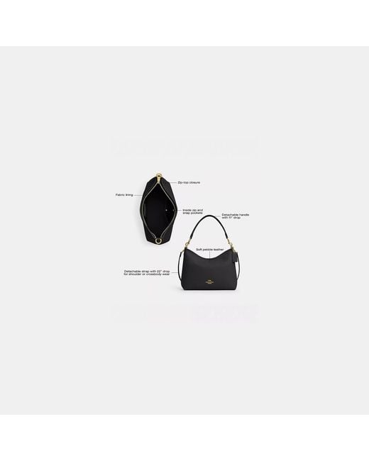 COACH Black Laurel Shoulder Bag
