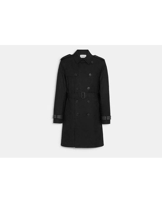 COACH Black Trench for men