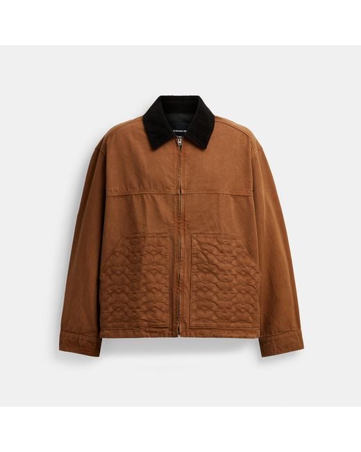 COACH Brown Work Jacket for men