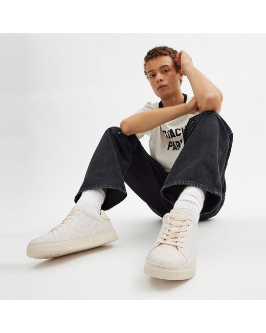 COACH White High Line Sneaker for men