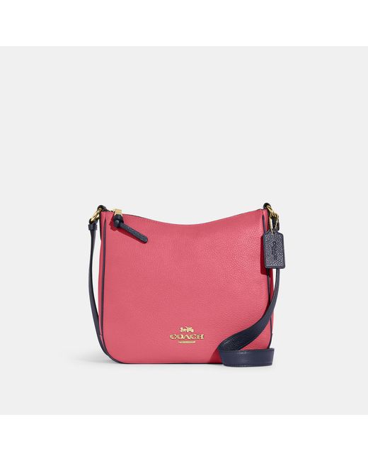 Coach Outlet Leather Ellie File Bag In Pink Lyst 