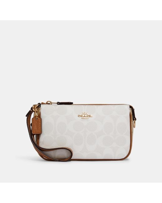 Coach Outlet White Nolita 19 In Blocked Signature Canvas
