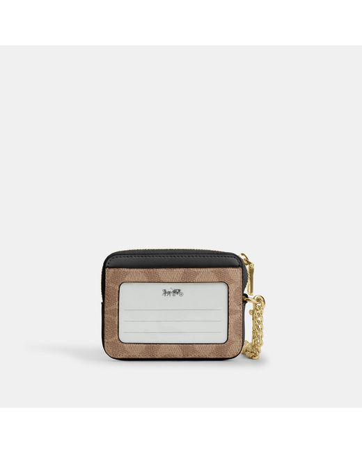 COACH Black Zip Card Case