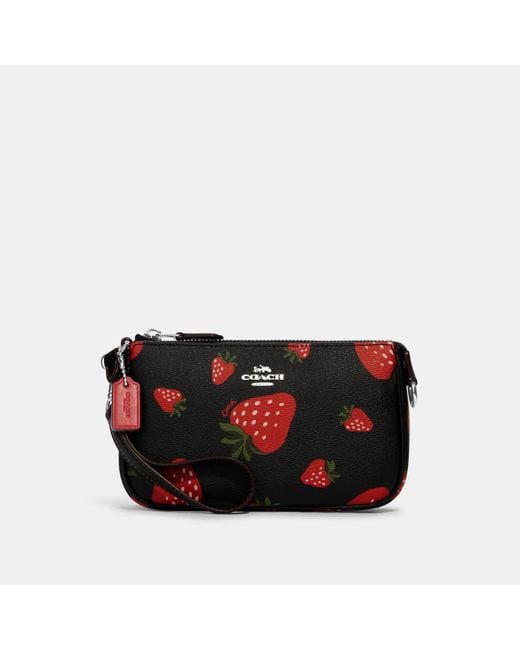 Coach Outlet Black Nolita 19 With Wild Strawberry Print