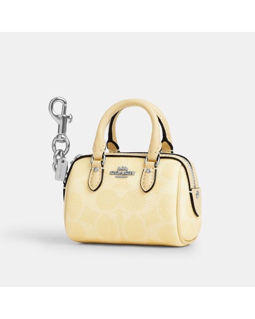 COACH Natural Mini Rowan Bag Charm
