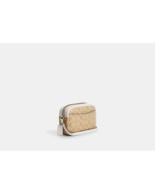 COACH Mini Jamie Camera Bag In Signature Canvas With Heart Print in