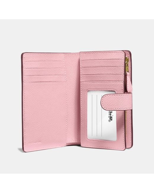 COACH Medium Corner Zip Wallet in Pink | Lyst