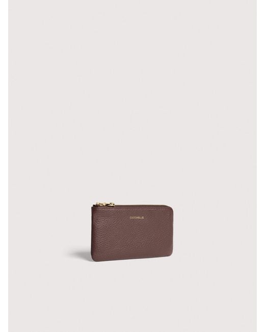 Coccinelle Multicolor Grained Leather Pouch C-Me Softy Small