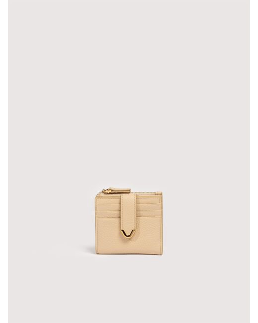 Coccinelle Natural Small Grained Leather Wallet Dew