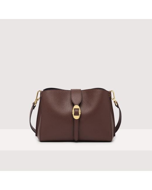 Coccinelle Brown Grained Crossbody Bag New Alba