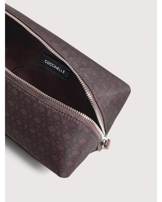 Coccinelle Multicolor Monogram Nylon Make-Up Bag Smart To Go Small