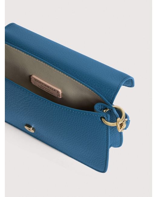 Coccinelle Blue Grained Leather Minibag C-Me Mini