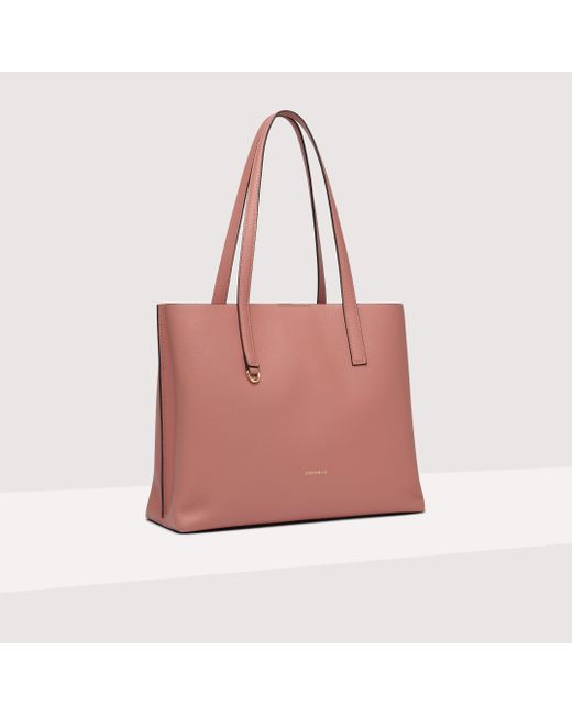 Coccinelle Pink Double Leather Shopper Matinee