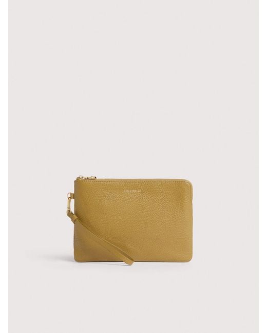 Coccinelle Natural Grained Leather Pouch C-Me Softy Medium