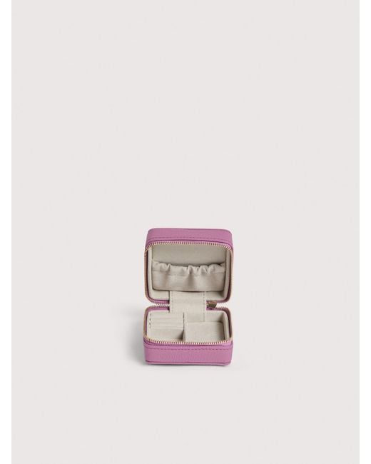 Coccinelle Pink Grained Leather Jewellery Case Jewelry Small