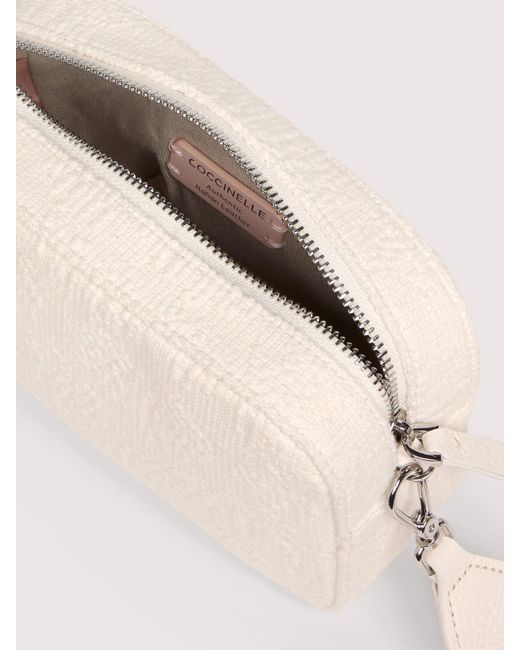 Coccinelle Natural Shells Textured Fabric Minibag Tebe Small