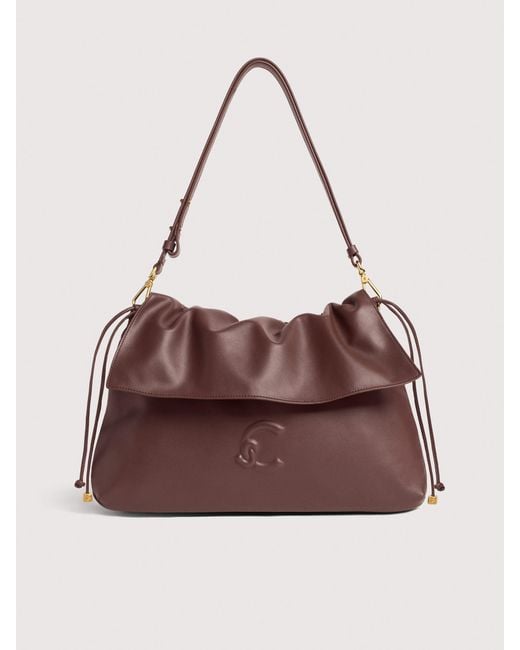 Coccinelle Brown Smooth Leather Shoulder Bag Lidia Medium