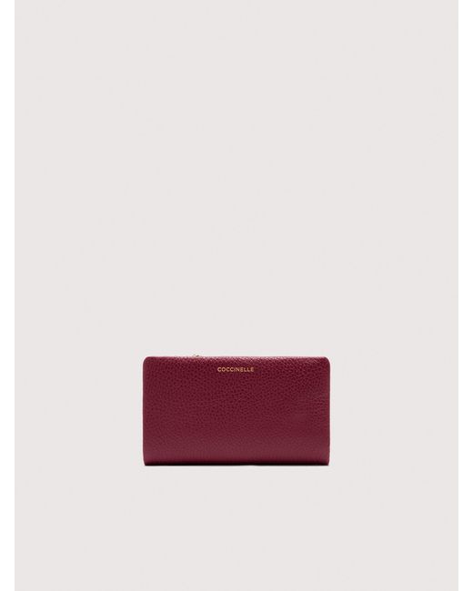 Coccinelle Purple Medium Grained Leather Wallet C-Me Softy