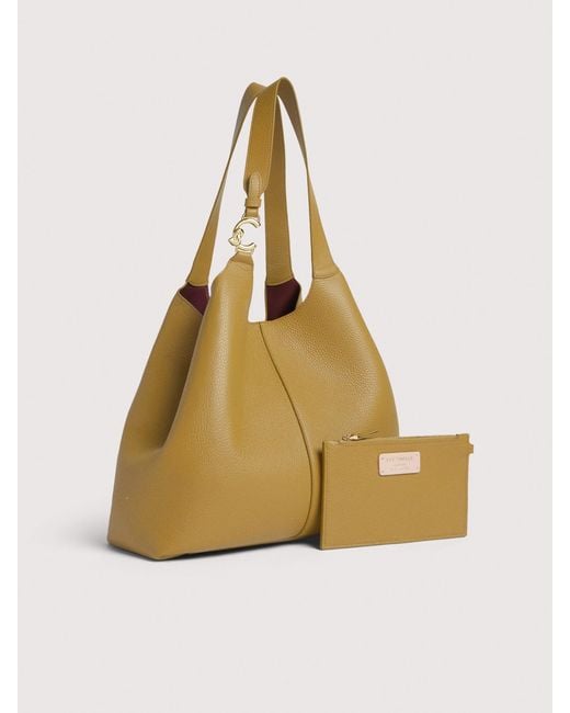 Coccinelle Natural Grained Leather Tote Bag C-Easy Large