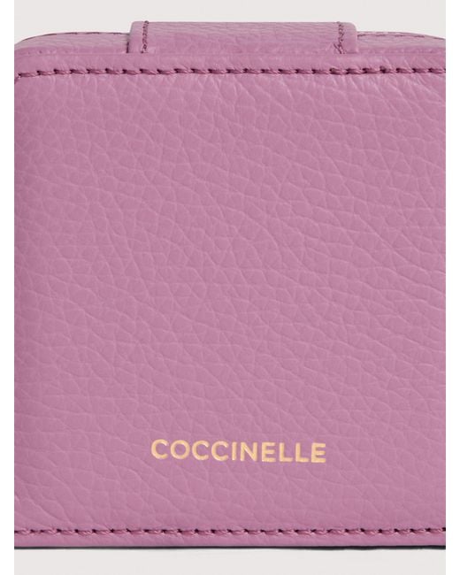 Coccinelle Pink Grained Leather Jewellery Case Jewelry Small