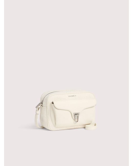 Coccinelle Natural Shells Textured Fabric Crossbody Bag Beat Small