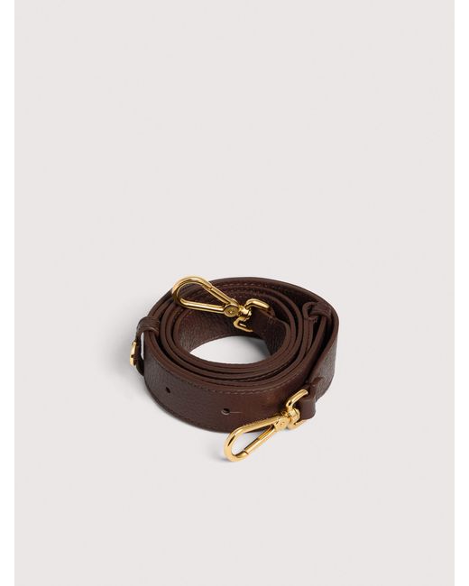 Coccinelle Multicolor Grained Leather Shoulder Strap Embroidery Logo