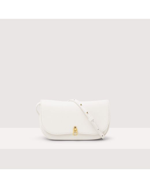 Coccinelle White Grained Leather Minibag Magie