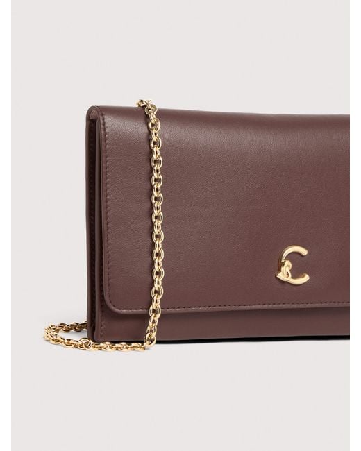 Coccinelle Brown Smooth Leather Minibag C-Me Light