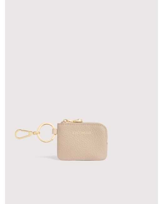 Coccinelle Natural Grained Leather Key Holder C-Me Softy