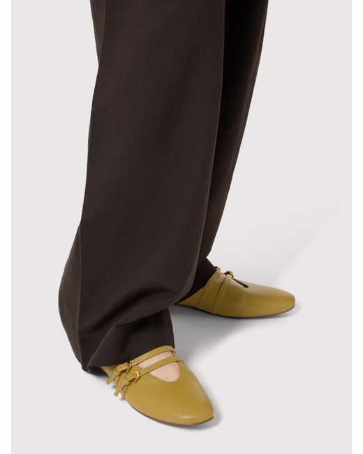 Coccinelle Black Smooth Leather Ballet Flats Risako