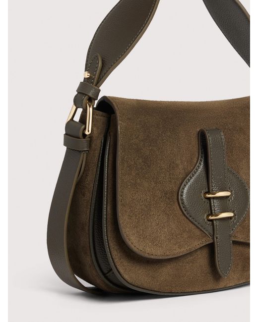 Coccinelle Multicolor Suede And Micro Grained Leather Handbag Mavery Small